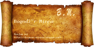 Bognár Minna névjegykártya